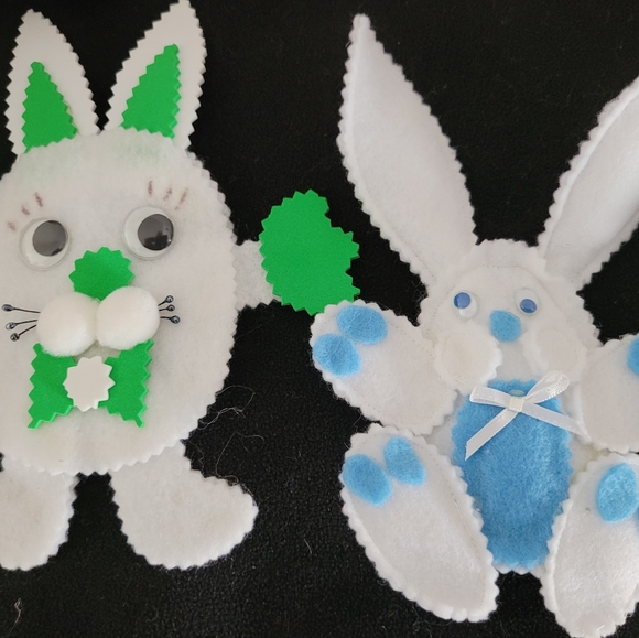 Handmade Easter Decor Table Runner Banner with Plush & Crochet Accents - Picture 7 of 7